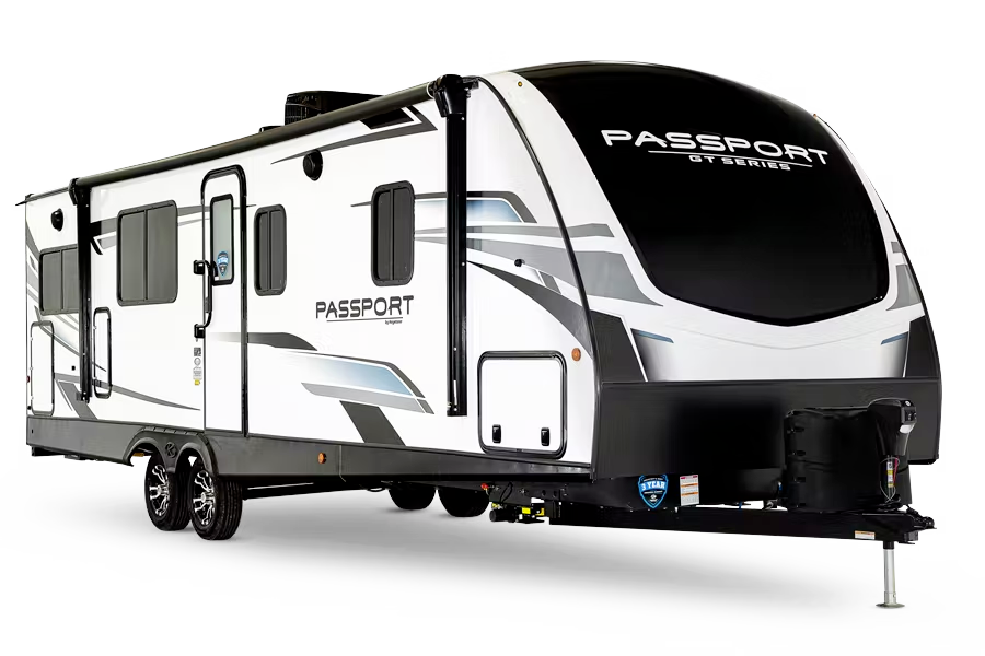 2022 2023 Passport GT travel trailer exterior white